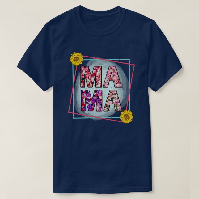 BLOMMIGT MAMMA 7 T SHIRT (Design framsida)