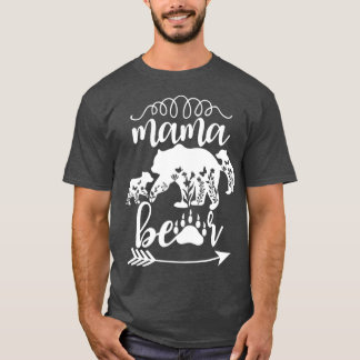 Blommigt Mamma Bear Mamma med 2 Mamma Bear Two Ung T Shirt