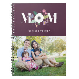 Blommigt Mamma Journal - Plum Anteckningsbok