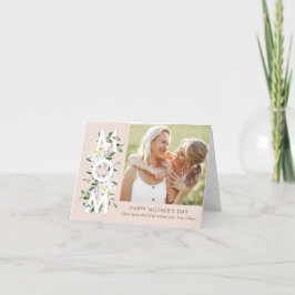 Blommigt Mamma Mors dag-fotokort Kort