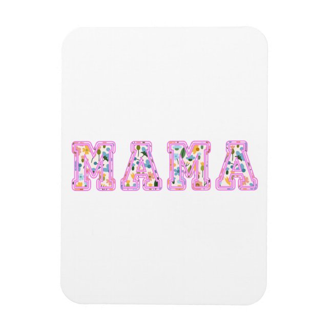 Blommigt Mamma Retro Mamma Boho Mor Magnet (Vertikal)