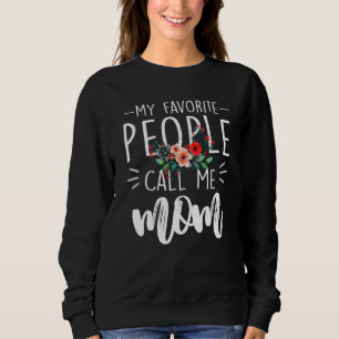 Blommigt Mamma Shirt Mina favoriter kallar mig Mam T