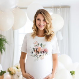 Blommigt Mamma Shirt T Shirt