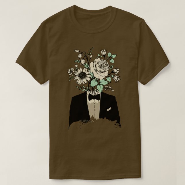 Blommigt man kostym t shirt (Design framsida)