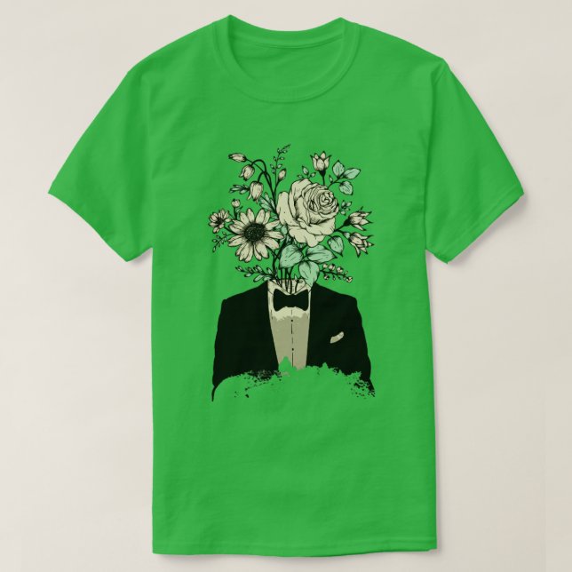 Blommigt man kostym t shirt (Design framsida)