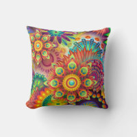 Blommigt Mandala Collage Psychedelic Dekorativ kud