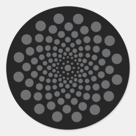 Blommigt Mandala-mall Klassisk rund etikett