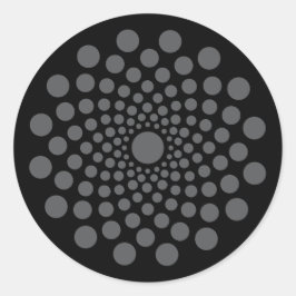 Blommigt Mandala-mall Klassisk rund etikett