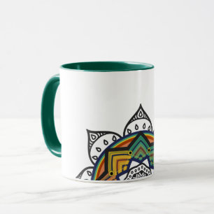 Blommigt mandala mugg