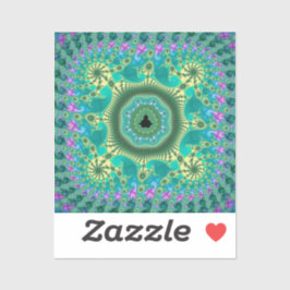 Blommigt Mandelbrot Fractal Klistermärken