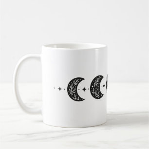Blommigt måne kaffemugg