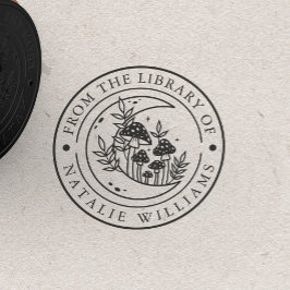 Blommigt Måne Mushroom från Bibliotek Stämpel