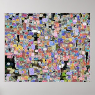 Blommigt Marbles - stora Poster