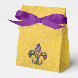 Blommigt Mardi Gras fleur de lis Presentaskar