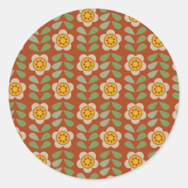 Blommigt-märke för tidigare Färg - Bloom & Stick Runt Klistermärke