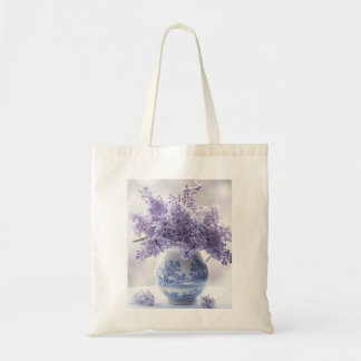Blommigt Market Tote Bag - Lilac Blooms Tygkasse