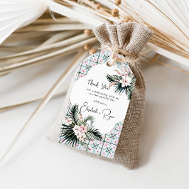 Blommigt | Marockos tropiska Bröllop Tack Presentetikett