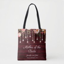 Blommigt Maroon Wooden Rustic Budens mamma