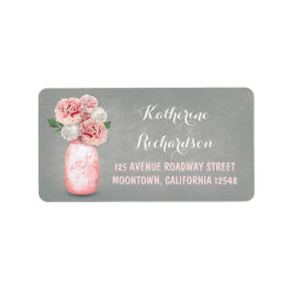 Blommigt Mason burk bröllop adressetiketter