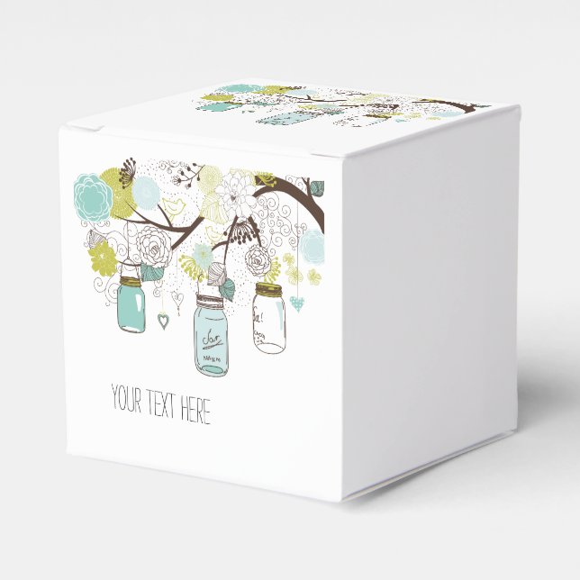 Blommigt Mason Burk Presentaskar (Framsidan Sidan)