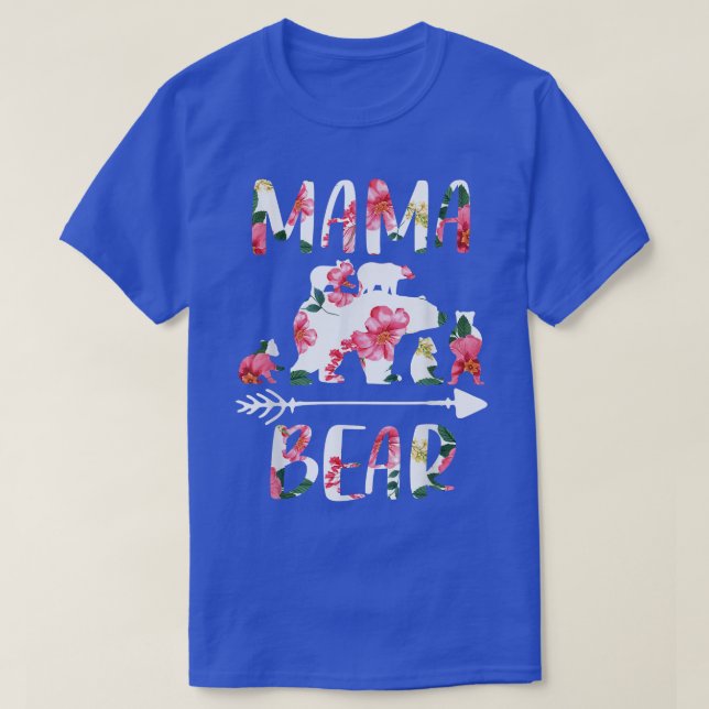Blommigt matchande familjekonfigurationer, praktis t shirt (Design framsida)