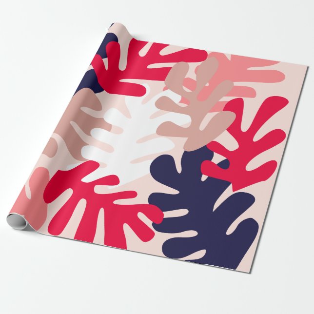 Blommigt Matisse Wrapping Papprare Presentpapper (Utrullad)