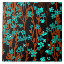 Blommigt Meadow Kakelplatta