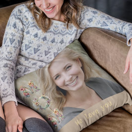 Blommigt med accentfyllning MAMMA med Anpassningsb Kudde