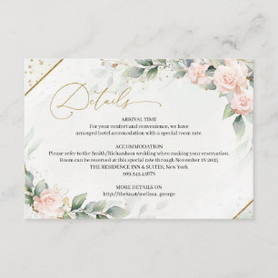  blommigt med chic och grönt guld tilläggskort