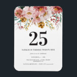 Blommigt med dålig vattenfärg, redigerbar ålder magnet<br><div class="desc">Rosa chic party- för blommigt med låga vattenfärger. Redigera åldern till kostym i tillfälle. Snygg elegant,  modernt party-tema.</div>