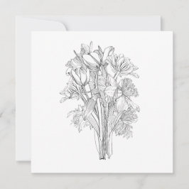 Blommigt med linblommor. spara datumet