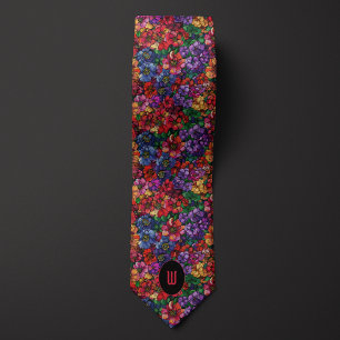 Blommigt med ljussommarfärg slips