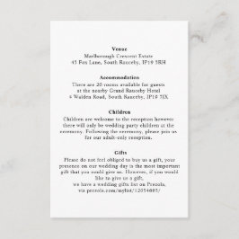 Blommigt med minimal Elegant Botaniskt monogram ut Tilläggskort