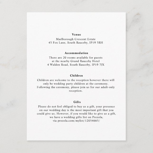 Blommigt med minimal Elegant Botaniskt monogram ut Tilläggskort (Framsida)