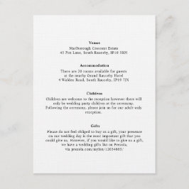 Blommigt med minimal Elegant Botaniskt monogram ut Tilläggskort