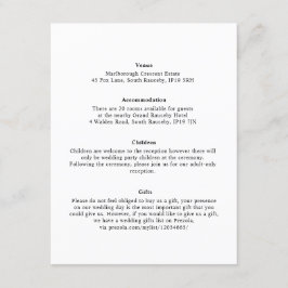 Blommigt med minimal Elegant Botaniskt monogram ut Tilläggskort