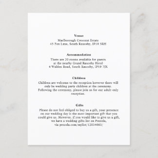 Blommigt med minimal Elegant Botaniskt monogram ut Tilläggskort