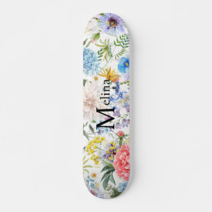 Blommigt med namn mini skateboard bräda 18,5 cm