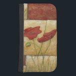 Blommigt med synliga penseldrag plånboksfodral för samsung galaxy s4<br><div class="desc">Penseldragen visas i den här blommigten som målas av Chariklia Zarris. Två röda blommor sitter mitten i biet med gräs på grund och några löv flyter högst upp. En vismisk scen som skulle ge en underbar gåva!</div>