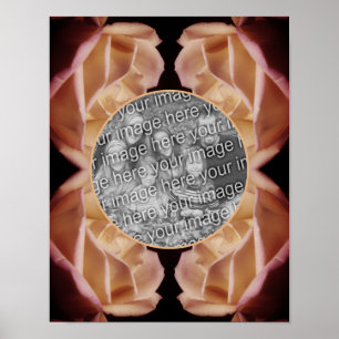 Blommigt med tonad Rosenknopp för gult Ram Lägg ti Poster