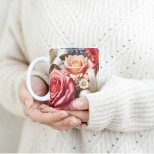 Blommigt Medley Vibrant Blooms & Botanias skönhet Kaffemugg