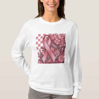 Blommigt Medvetenhet om bröstcancer T Shirt