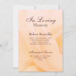 Blommigt Memorial Service Inbjudningar