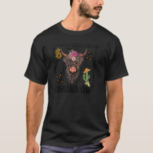 Blommigt Messy Highland Cow Leopard Sunblomma West T Shirt