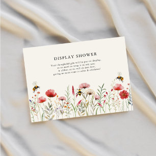 Blommigt Meto Bee Visning Shower Möhippa Tilläggskort