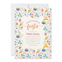 Blommigt Mexikanska Embroidery Quinceañera Fiesta