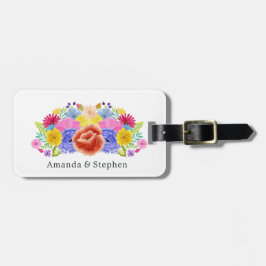 Blommigt Mexikanska Fiesta Bröllop Bagagebricka