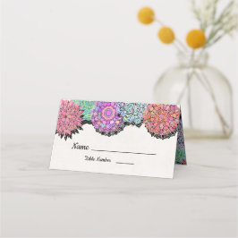 Blommigt Mexikanska Fiesta Mandala bord-kort Placeringskort