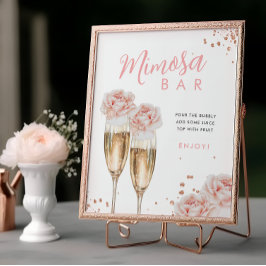Blommigt Mimosa Pub Möhippa Bord-tecken Poster