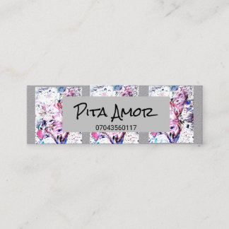 Blommigt Mini Visitkort